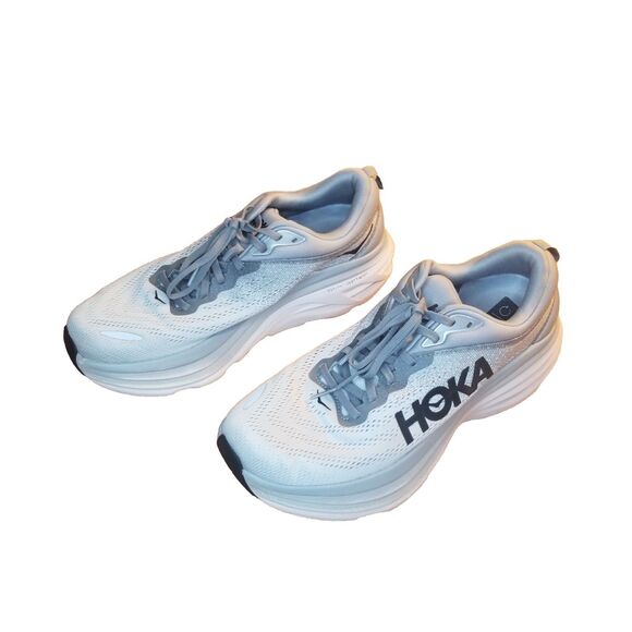 Hoka Bondi 8 Men\'s Size 10 Gray Sharkskin Running Shoes Sneakers 1123202SHMS main image 7